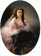 Franz Xaver Winterhalter Portrait of Madame Barbe de Rimsky-Korsakov oil painting reproduction